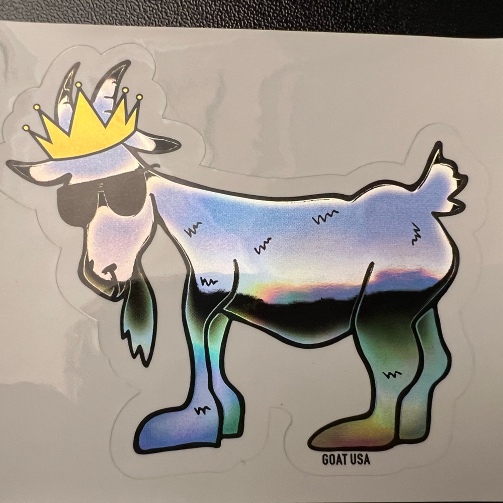 GOAT USA Holographic Goat Sticker